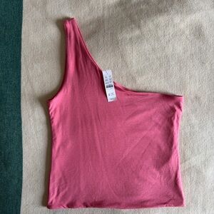 NWT J. Crew One-Shoulder Tank Top in Pink - Women Size M